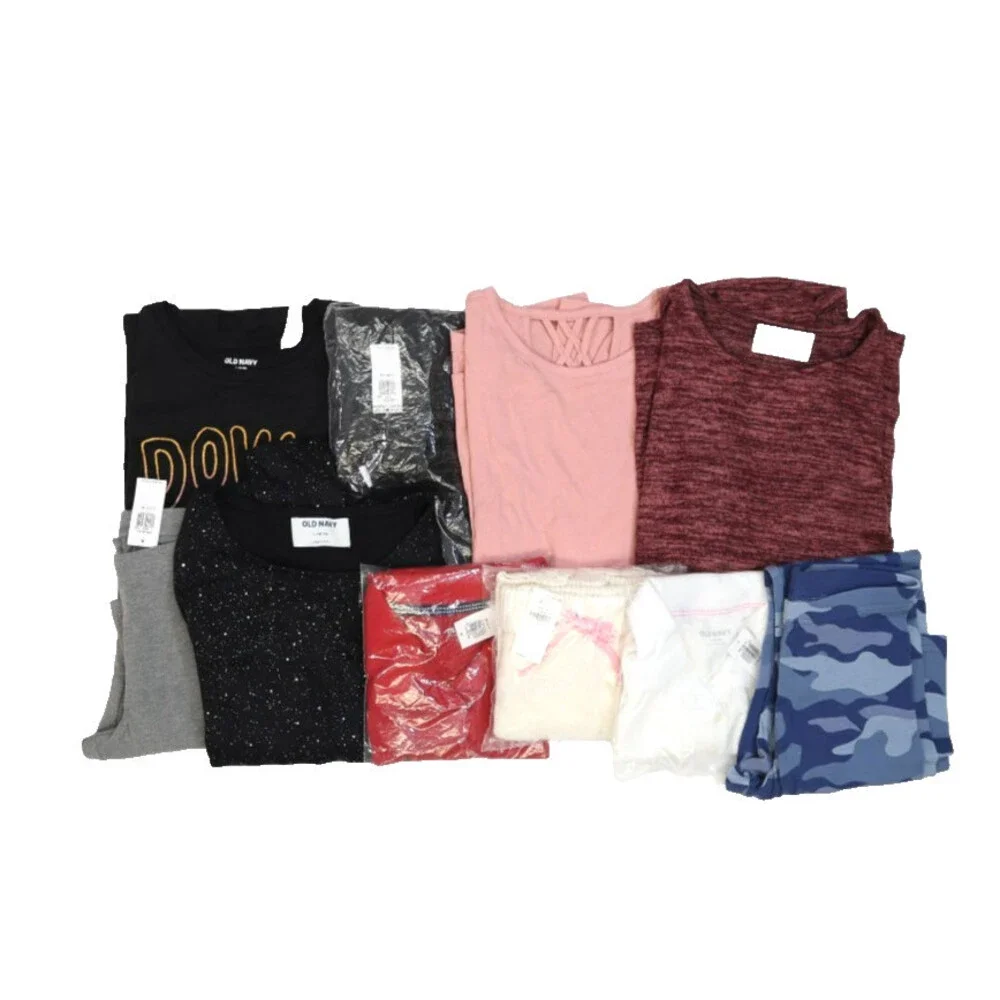 Old Navy Bulk Lot Of 10 Girls Size Large 10/12 Mixed Season Tops Bottoms Shorts